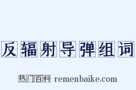 反辐射导弹组词是什么意思的图片